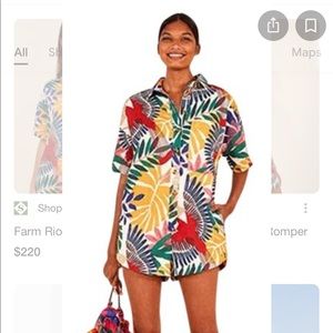 FARM Rio off white macaw romper